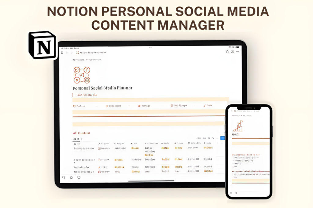 Notion Personal Social Media Planner