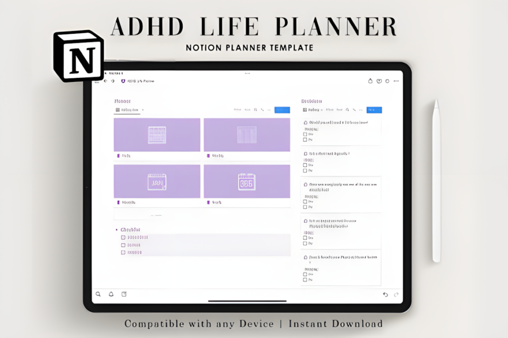 Notion Template ADHD - Life Planner