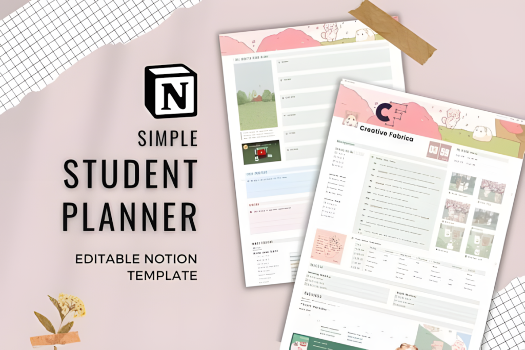 Notion Template Academic Student Planner