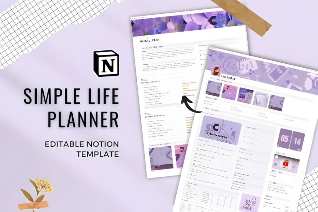 Notion Template Simple Life Planner